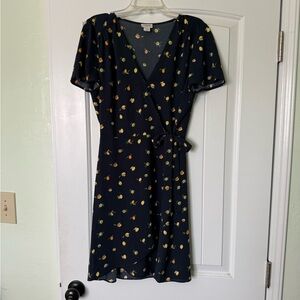 J. Crew Navy Floral Mini Dress